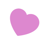 Pink heart icon.